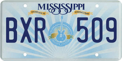 MS license plate BXR509