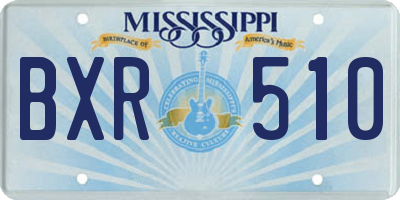 MS license plate BXR510