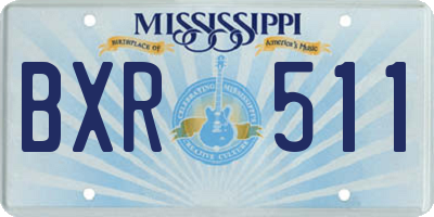 MS license plate BXR511