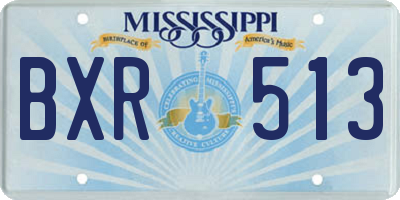 MS license plate BXR513