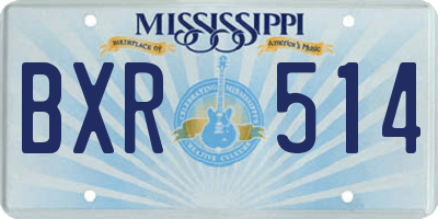 MS license plate BXR514