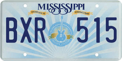 MS license plate BXR515