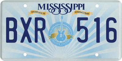 MS license plate BXR516