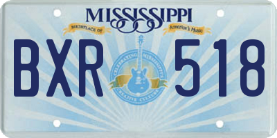 MS license plate BXR518
