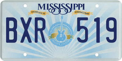 MS license plate BXR519