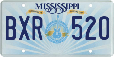 MS license plate BXR520