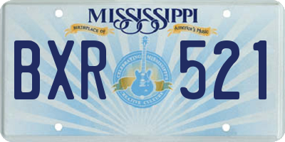 MS license plate BXR521