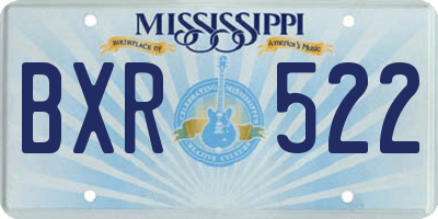 MS license plate BXR522