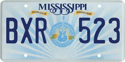 MS license plate BXR523