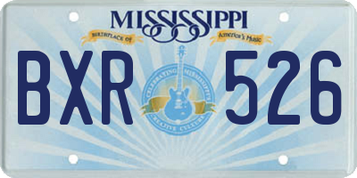 MS license plate BXR526