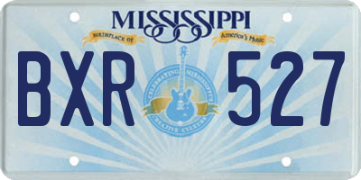 MS license plate BXR527
