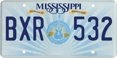 MS license plate BXR532