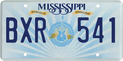 MS license plate BXR541