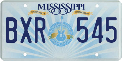 MS license plate BXR545