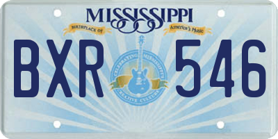 MS license plate BXR546