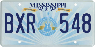 MS license plate BXR548
