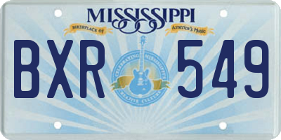 MS license plate BXR549
