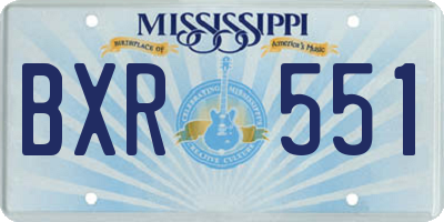 MS license plate BXR551