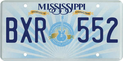 MS license plate BXR552
