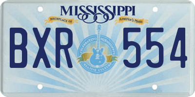 MS license plate BXR554
