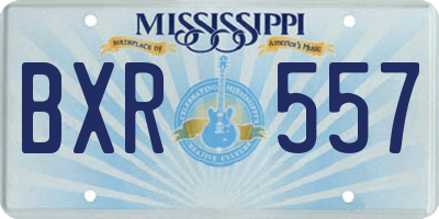 MS license plate BXR557