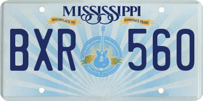 MS license plate BXR560