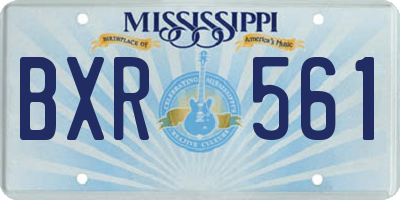 MS license plate BXR561