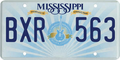 MS license plate BXR563