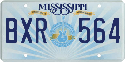 MS license plate BXR564