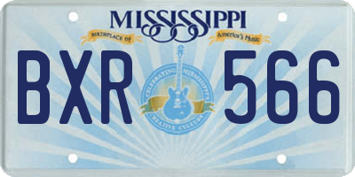 MS license plate BXR566