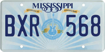MS license plate BXR568
