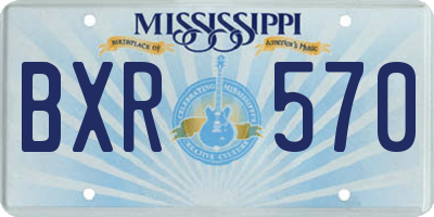 MS license plate BXR570