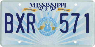 MS license plate BXR571