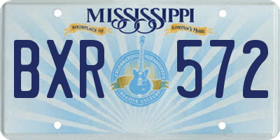MS license plate BXR572