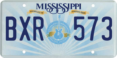 MS license plate BXR573