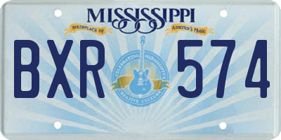 MS license plate BXR574