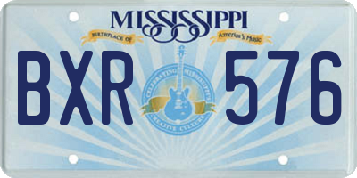 MS license plate BXR576