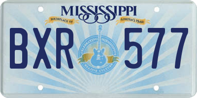 MS license plate BXR577
