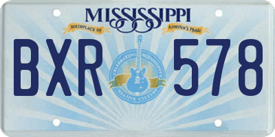 MS license plate BXR578