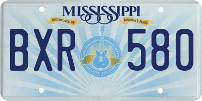 MS license plate BXR580