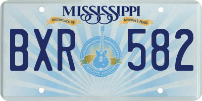 MS license plate BXR582