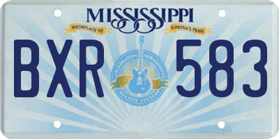 MS license plate BXR583