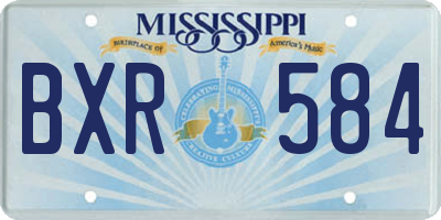 MS license plate BXR584