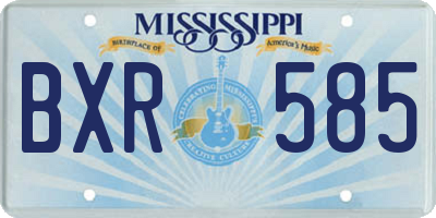 MS license plate BXR585
