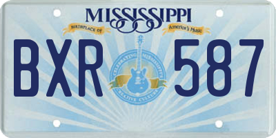 MS license plate BXR587