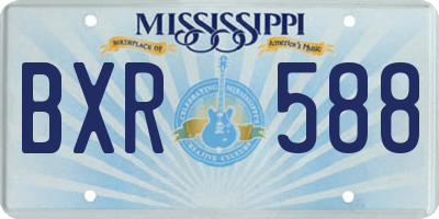 MS license plate BXR588
