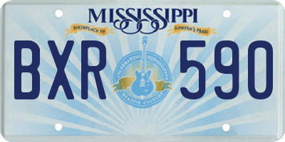 MS license plate BXR590