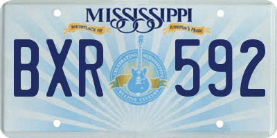 MS license plate BXR592