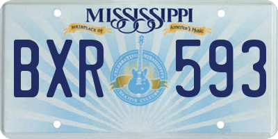 MS license plate BXR593