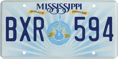 MS license plate BXR594